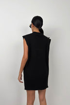 V-Neck Oversize Black Sweater Vest