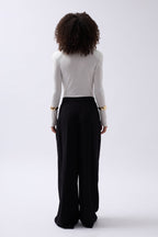 Vatkali Cowl Neck White Bodysuit