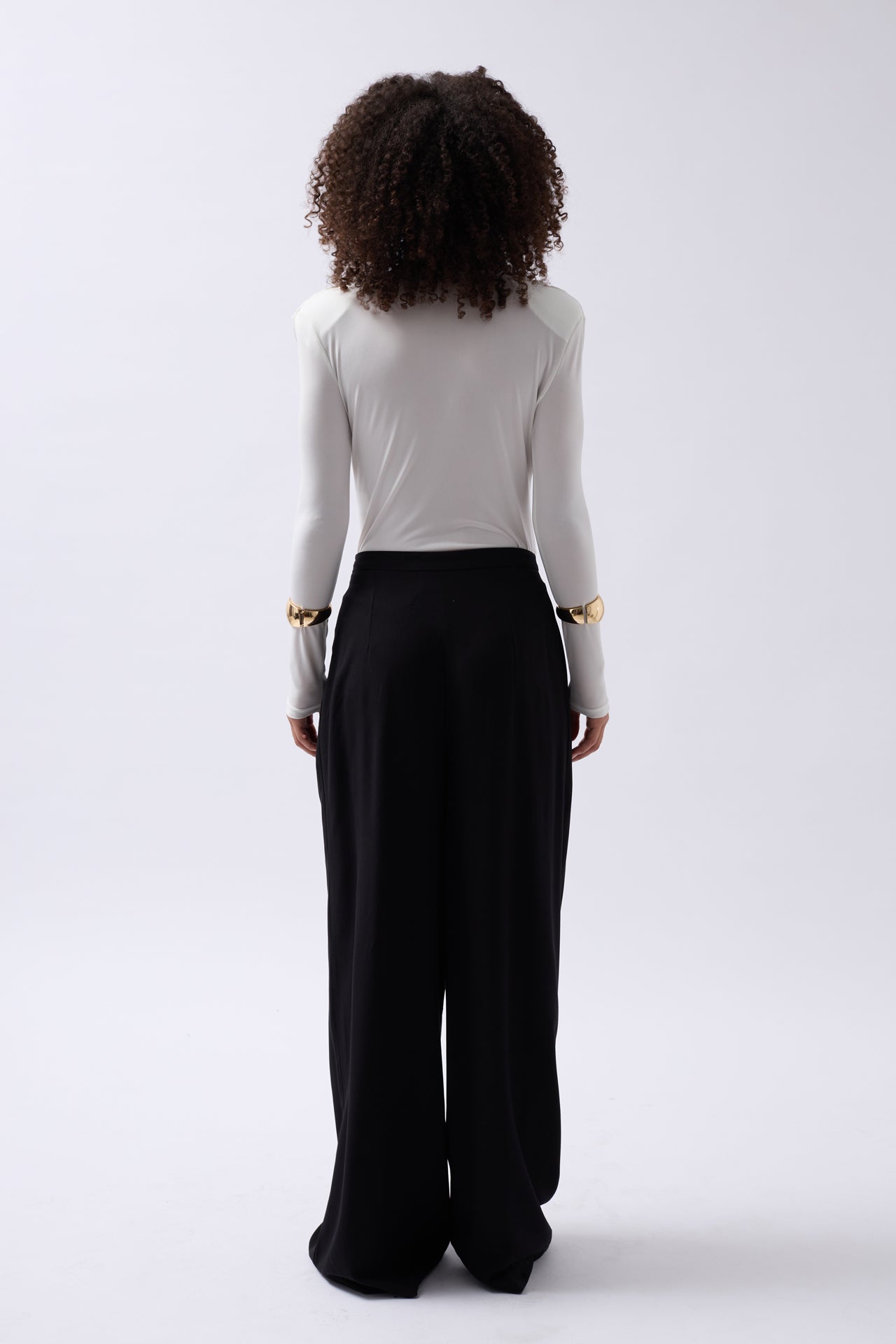 Vatkali Cowl Neck White Bodysuit
