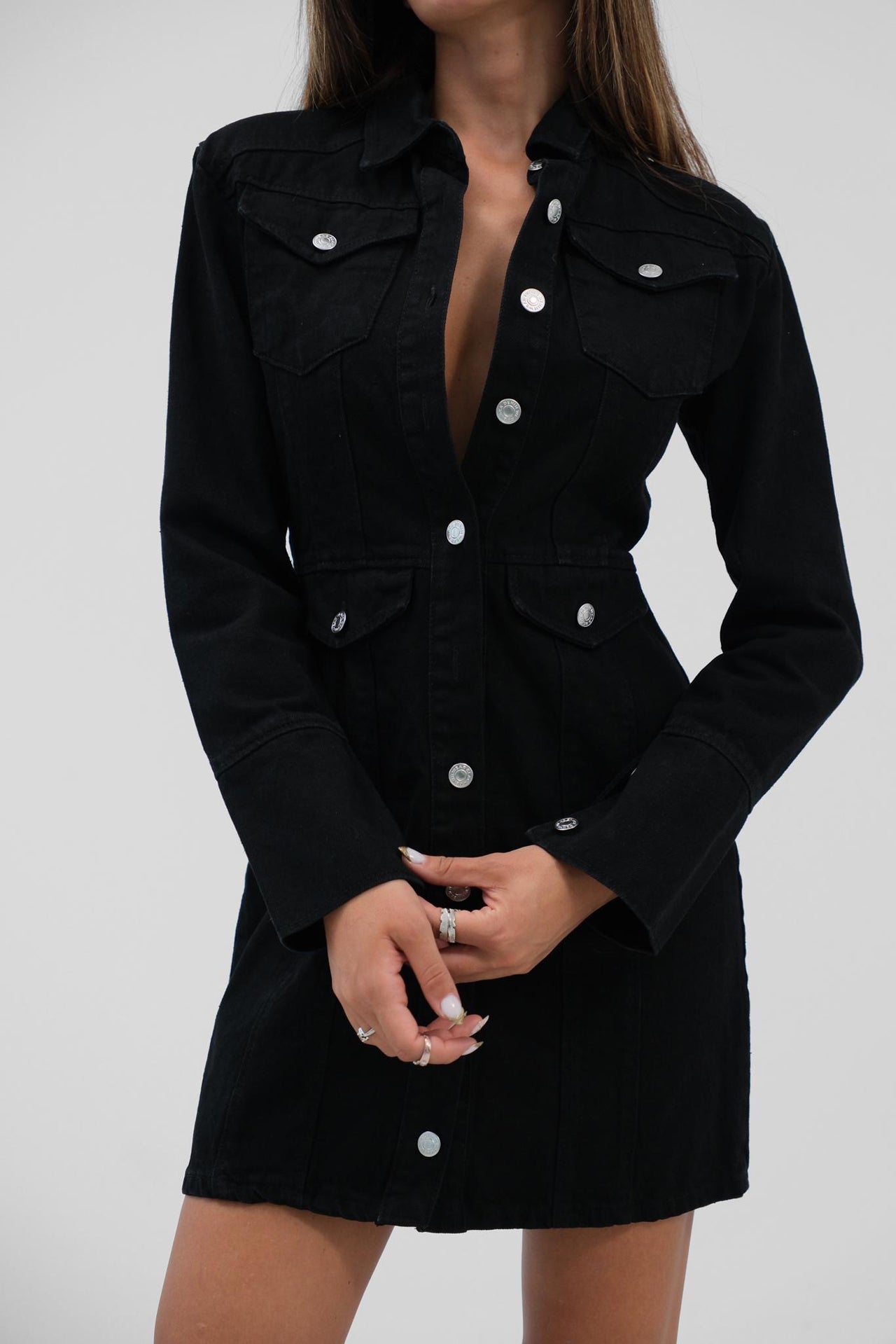Vatkali Black Denim Dress