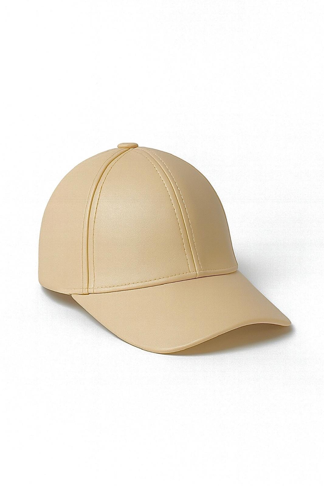 Vegan Leatevery Cap Beige Hat