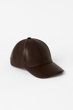 Vegan Leatevery Cap Brown Hat