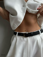 Vintage Black Distressed Belt