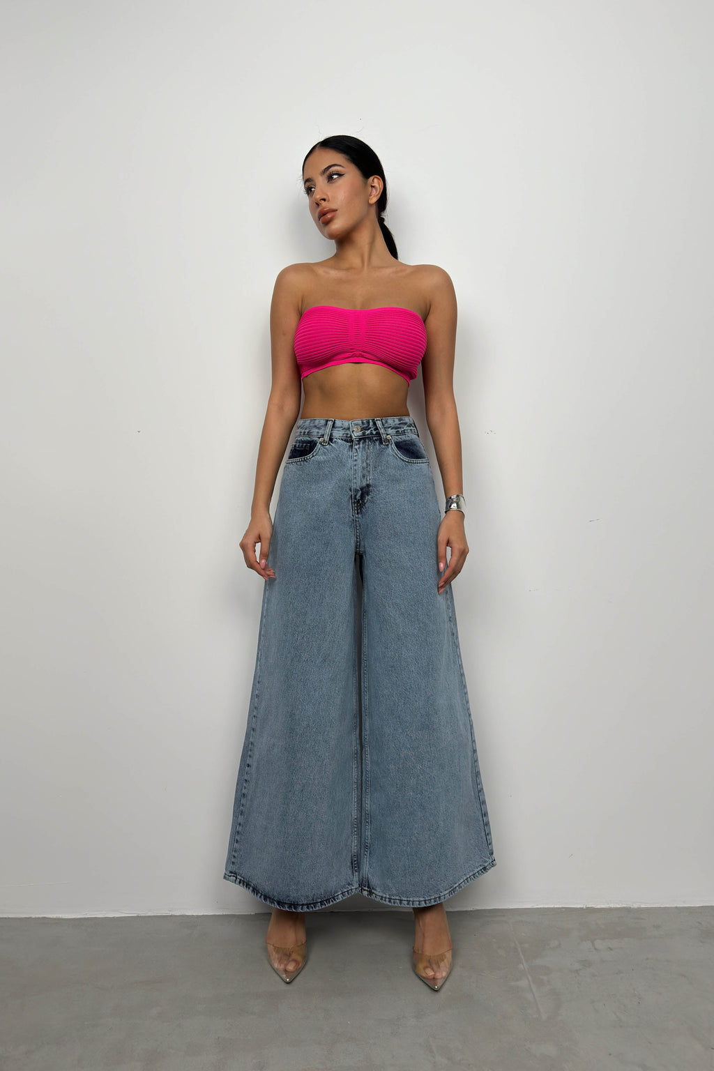 Wide Leg Light Blue Jeans
