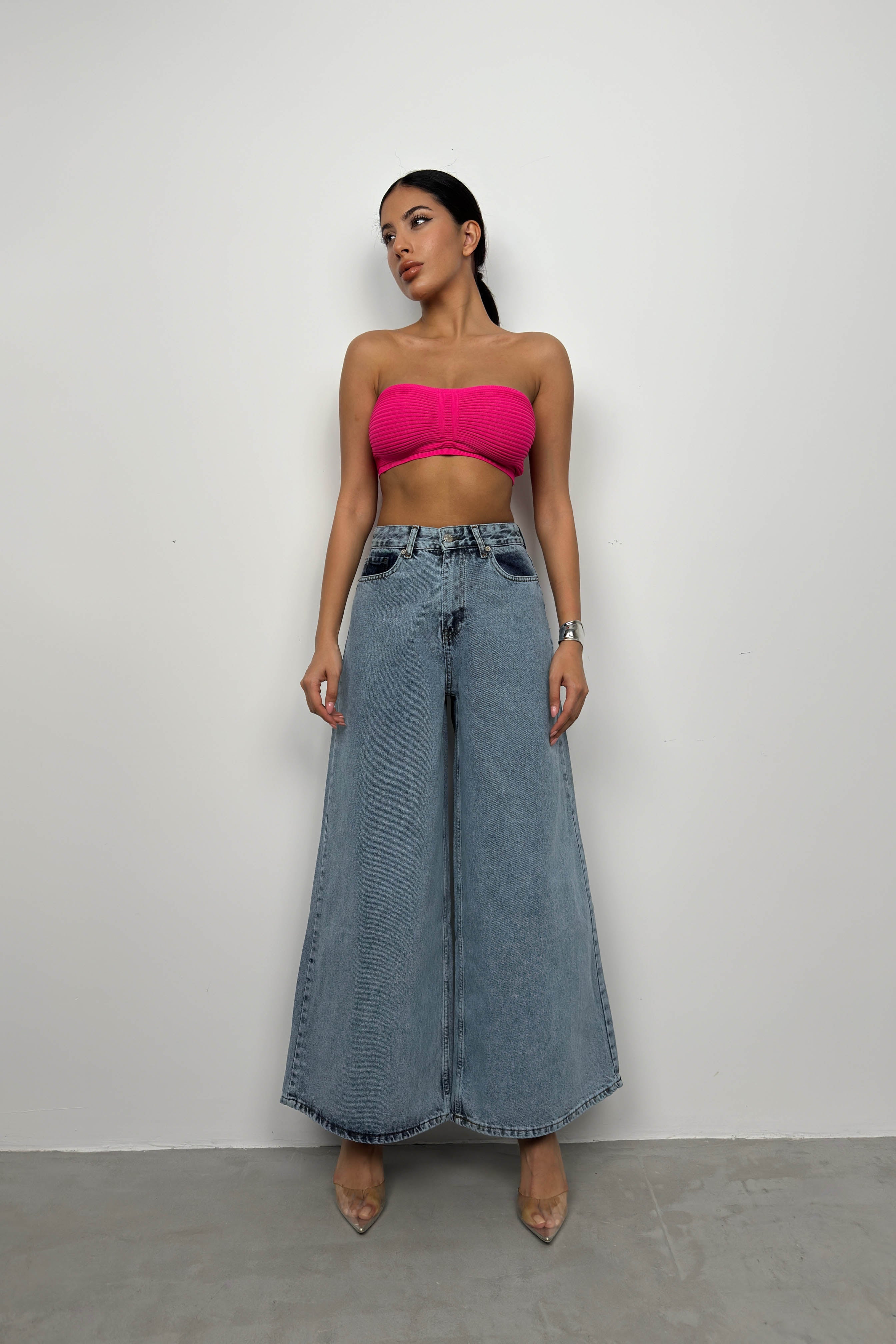 Wide Leg Light Blue Jeans