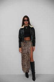 Plush Crop Black Jacket