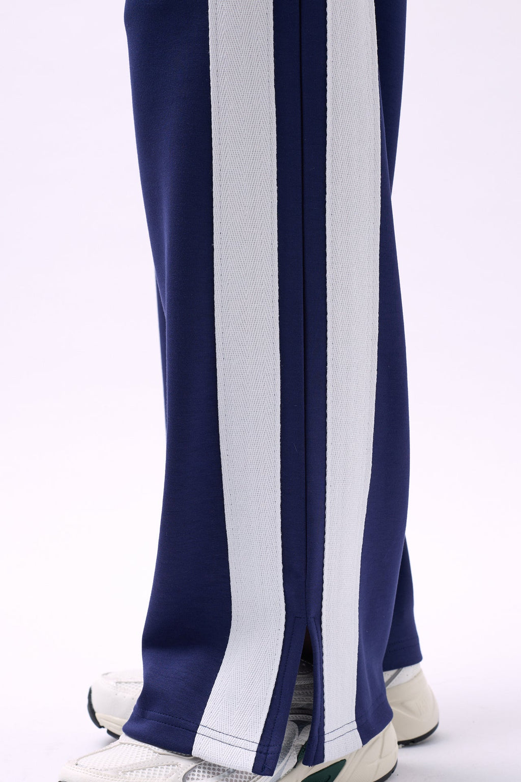 Yan Seritli Navy Sweatshirtpants