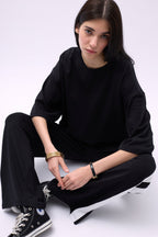 Yan Seritli Black Sweatshirtpants