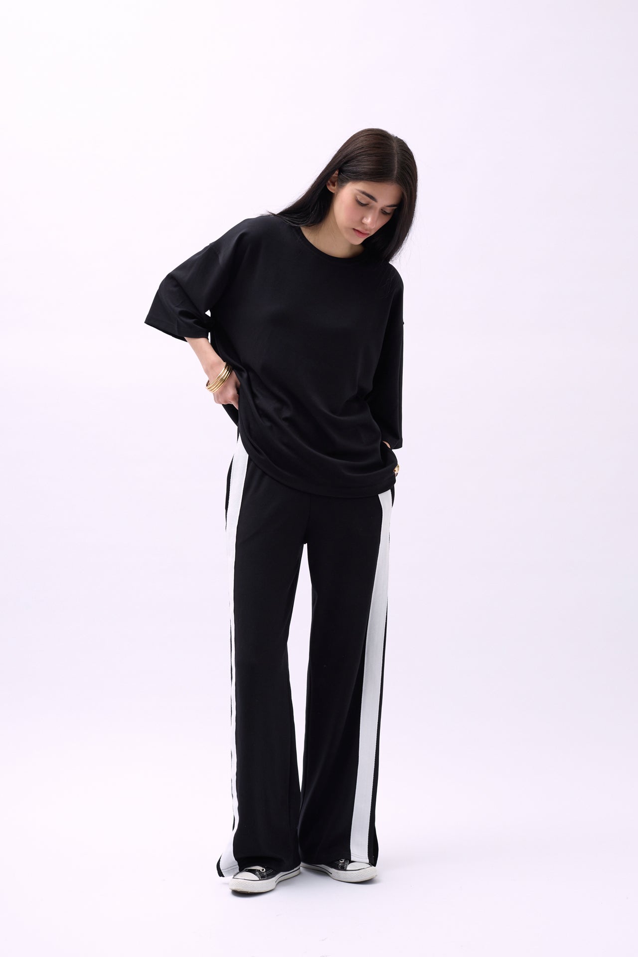Yan Seritli Black Sweatshirtpants