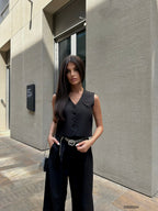 Vest Pants Black Set