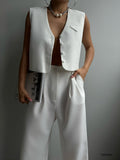 Vest Pants Ecru Set