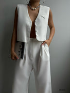 Vest Pants Ecru Set