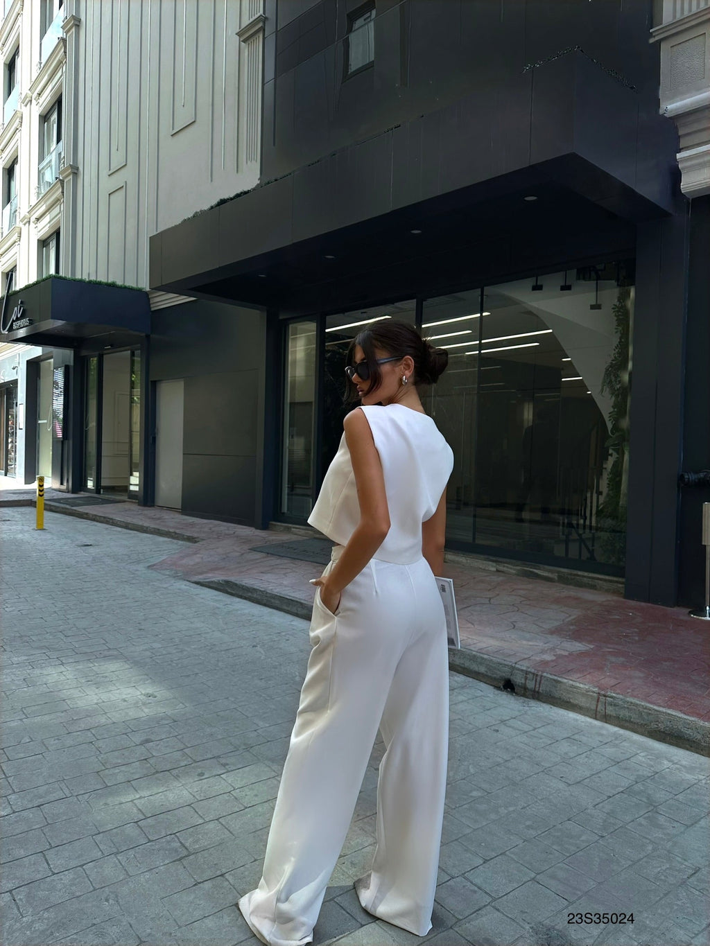 Vest Pants Ecru Set