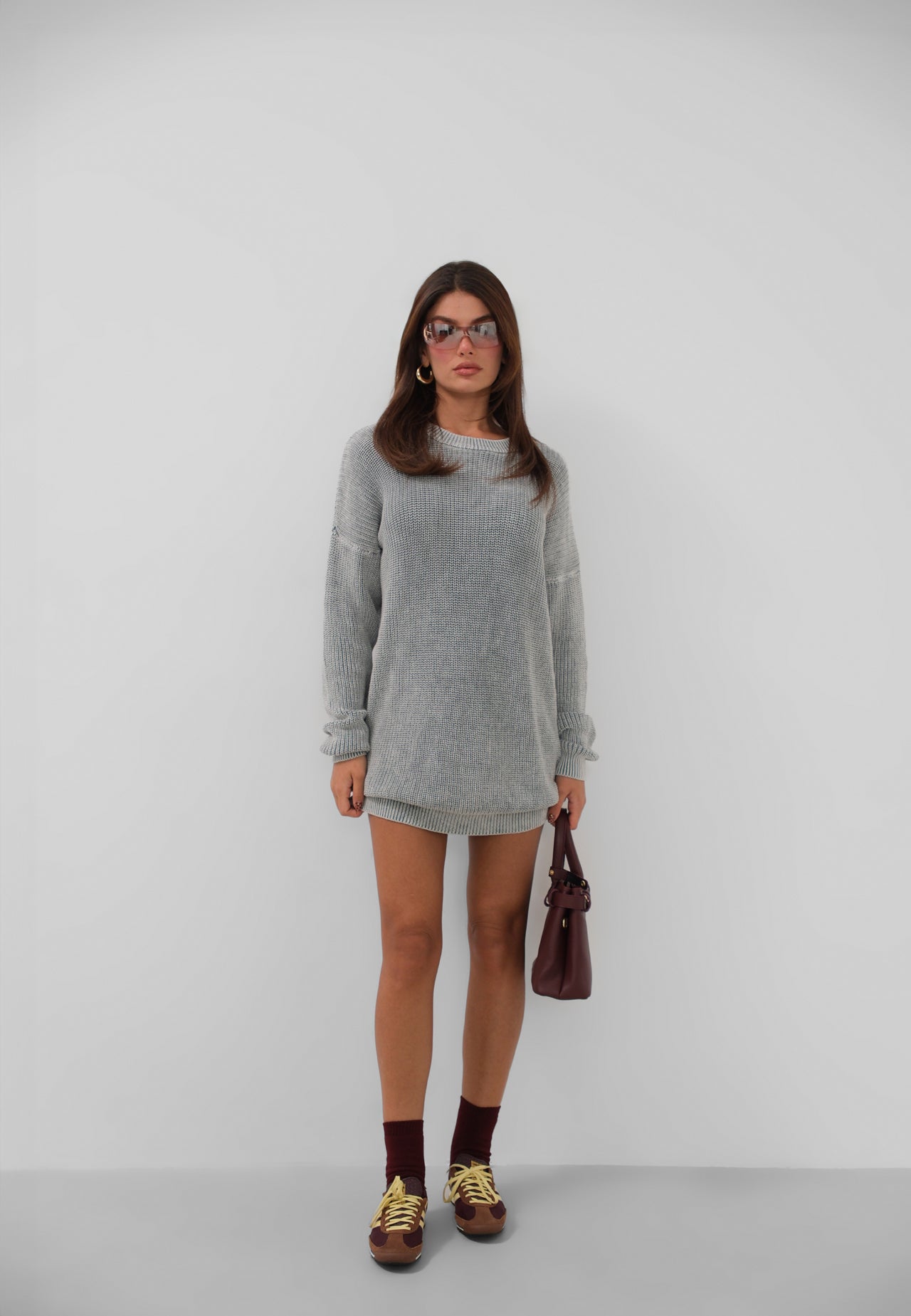 Washed Oversize Gray Tunic