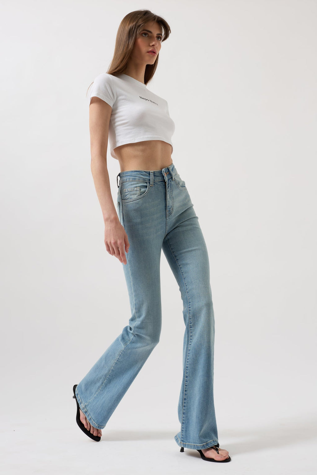 High Waist Basic Skinny Light Blue Jean