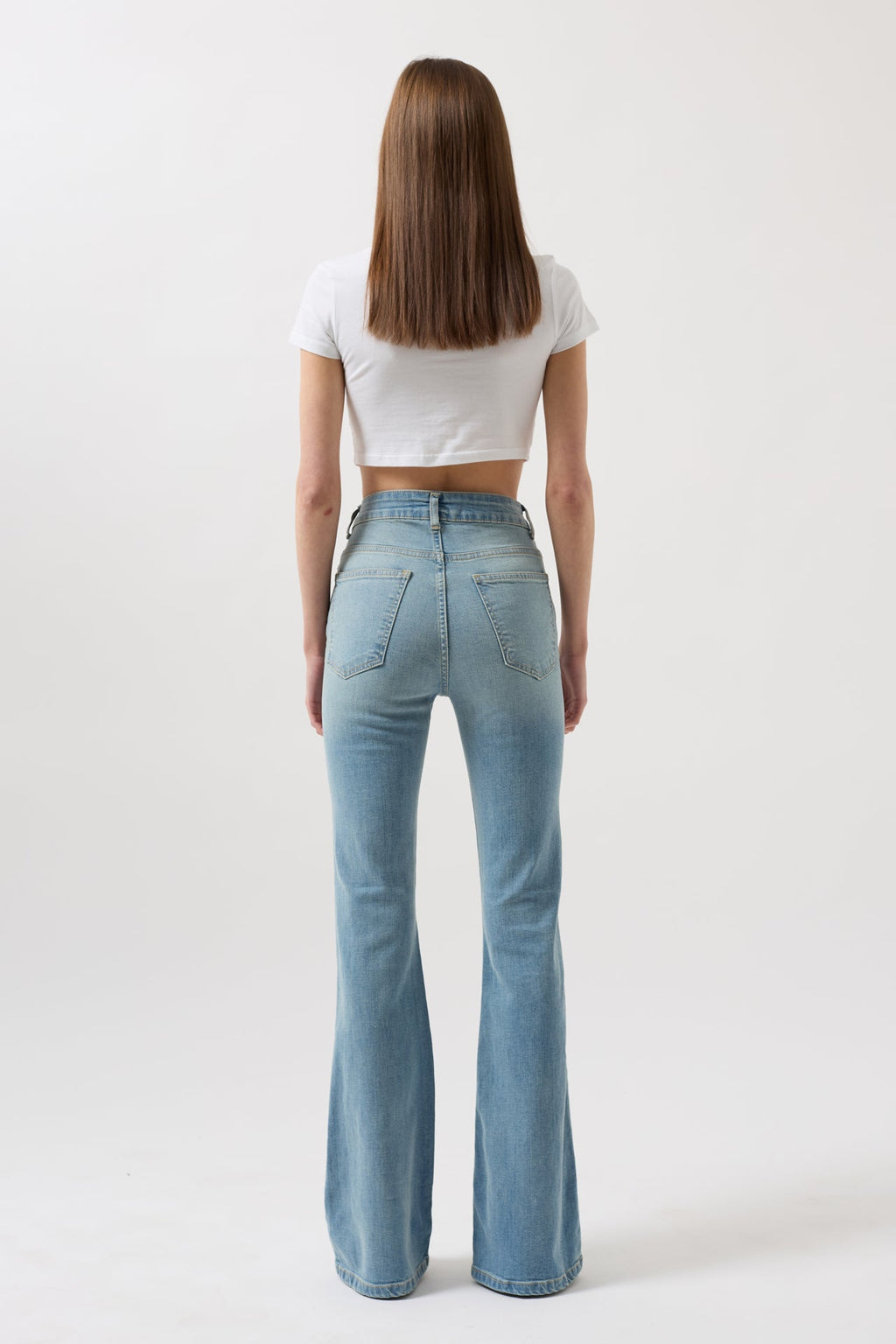 High Waist Basic Skinny Light Blue Jean