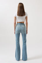 High Waist Basic Skinny Light Blue Jean
