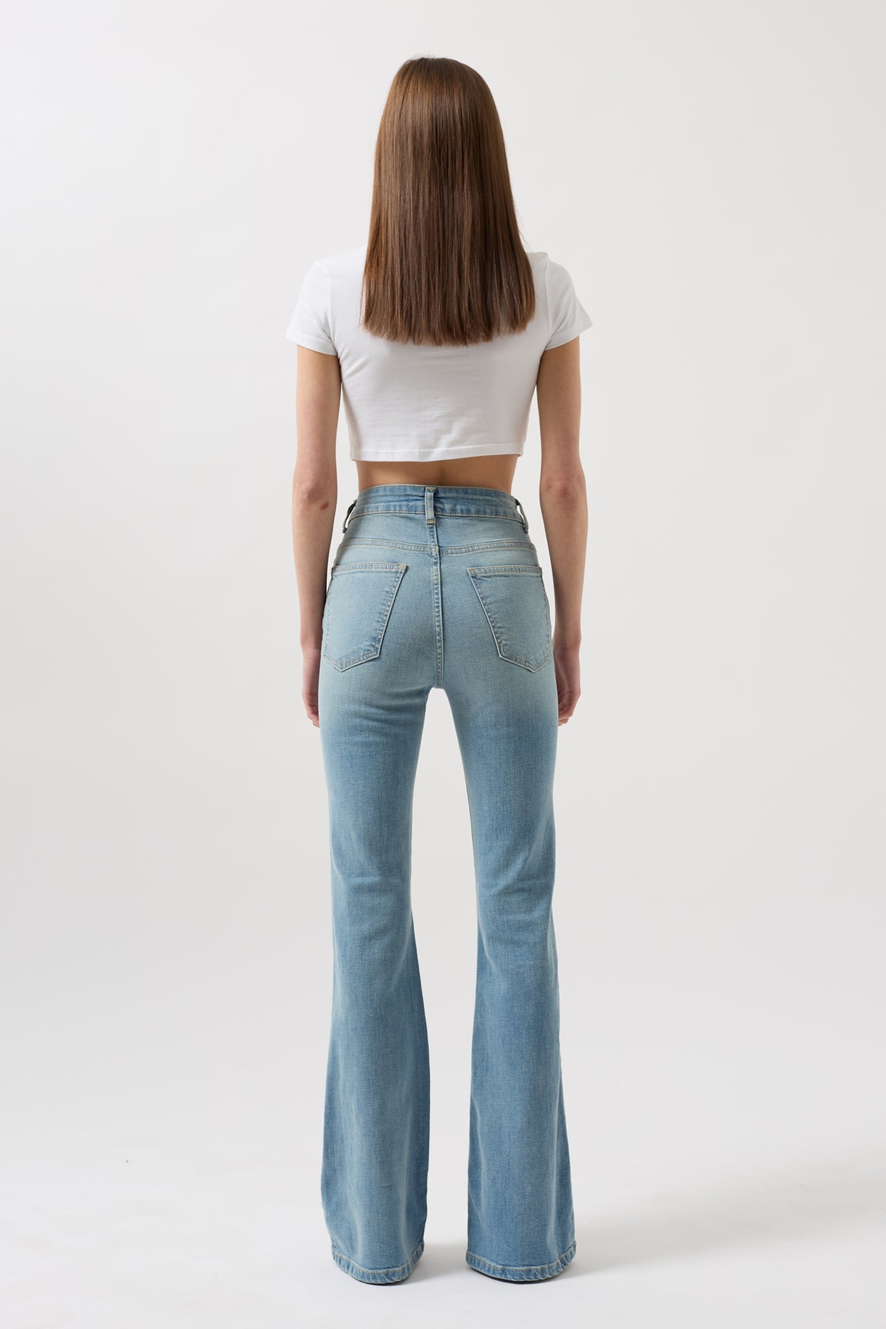 High Waist Basic Skinny Light Blue Jean