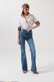 High Waist Basic Skinny Blue Jeans