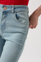High Waist Basic Skinny Ice Blue Jeans