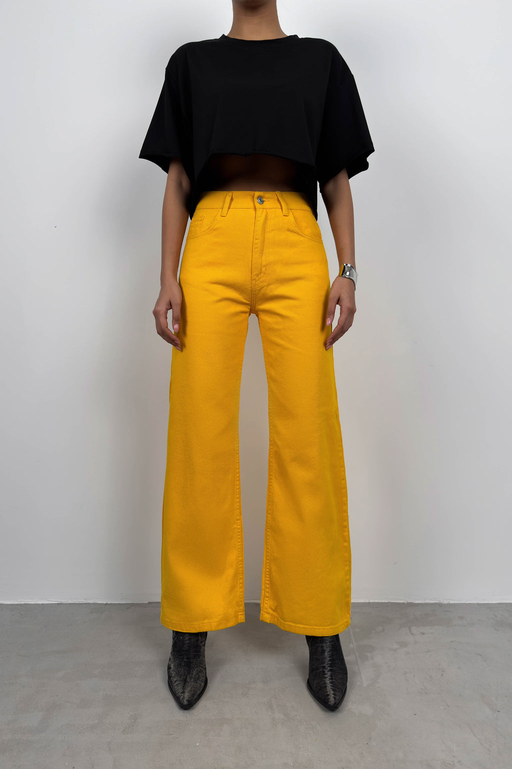High Waist Boru Hem Mango Jeans