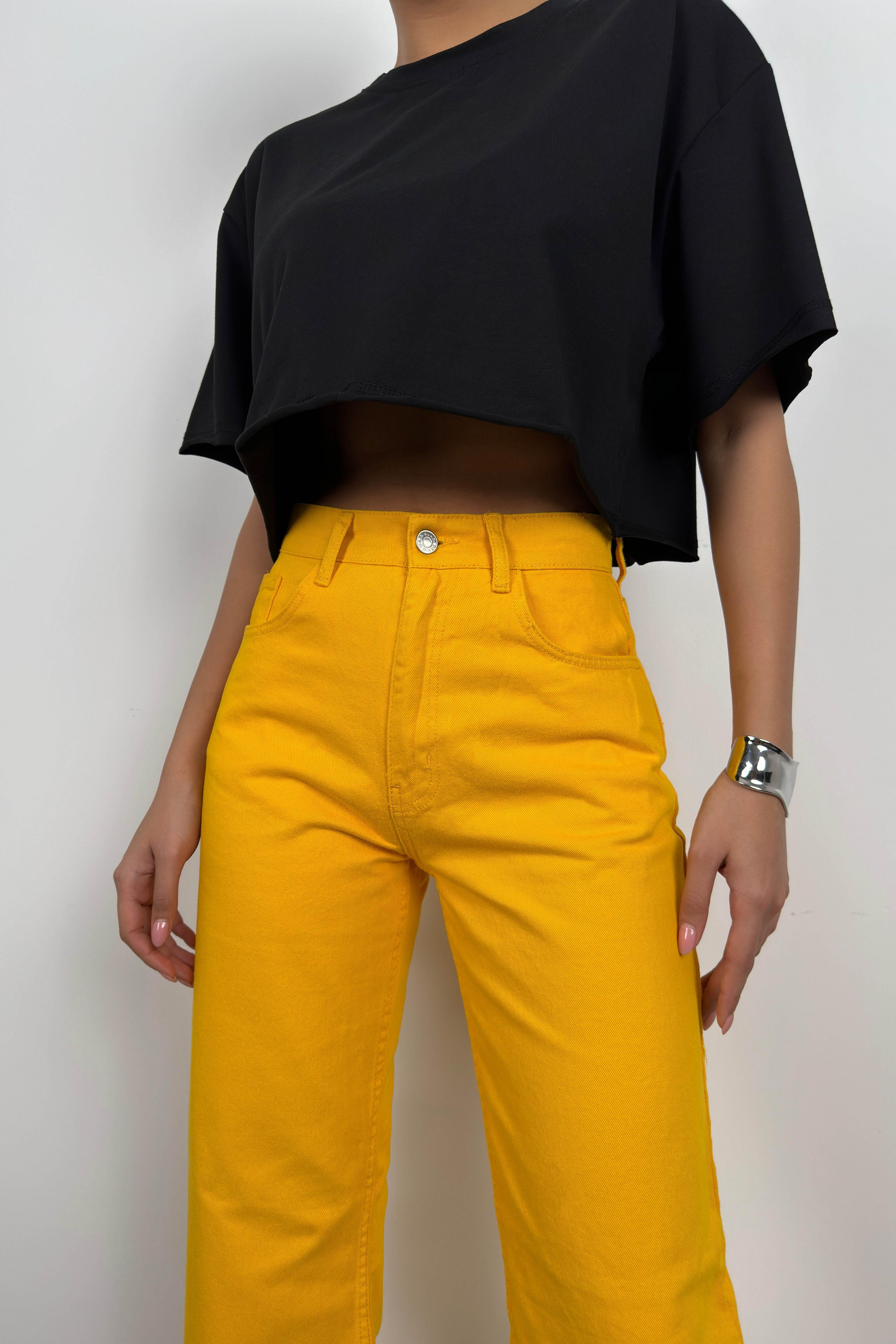 High Waist Boru Hem Mango Jeans