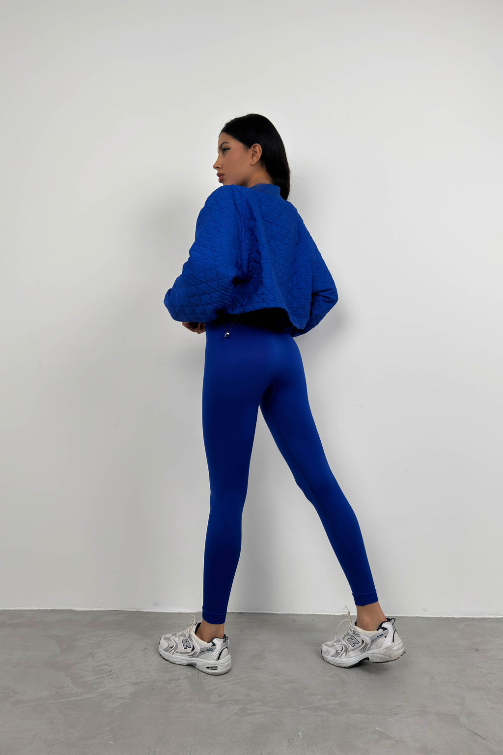 High Waist Seamless Sax Blue Leggings