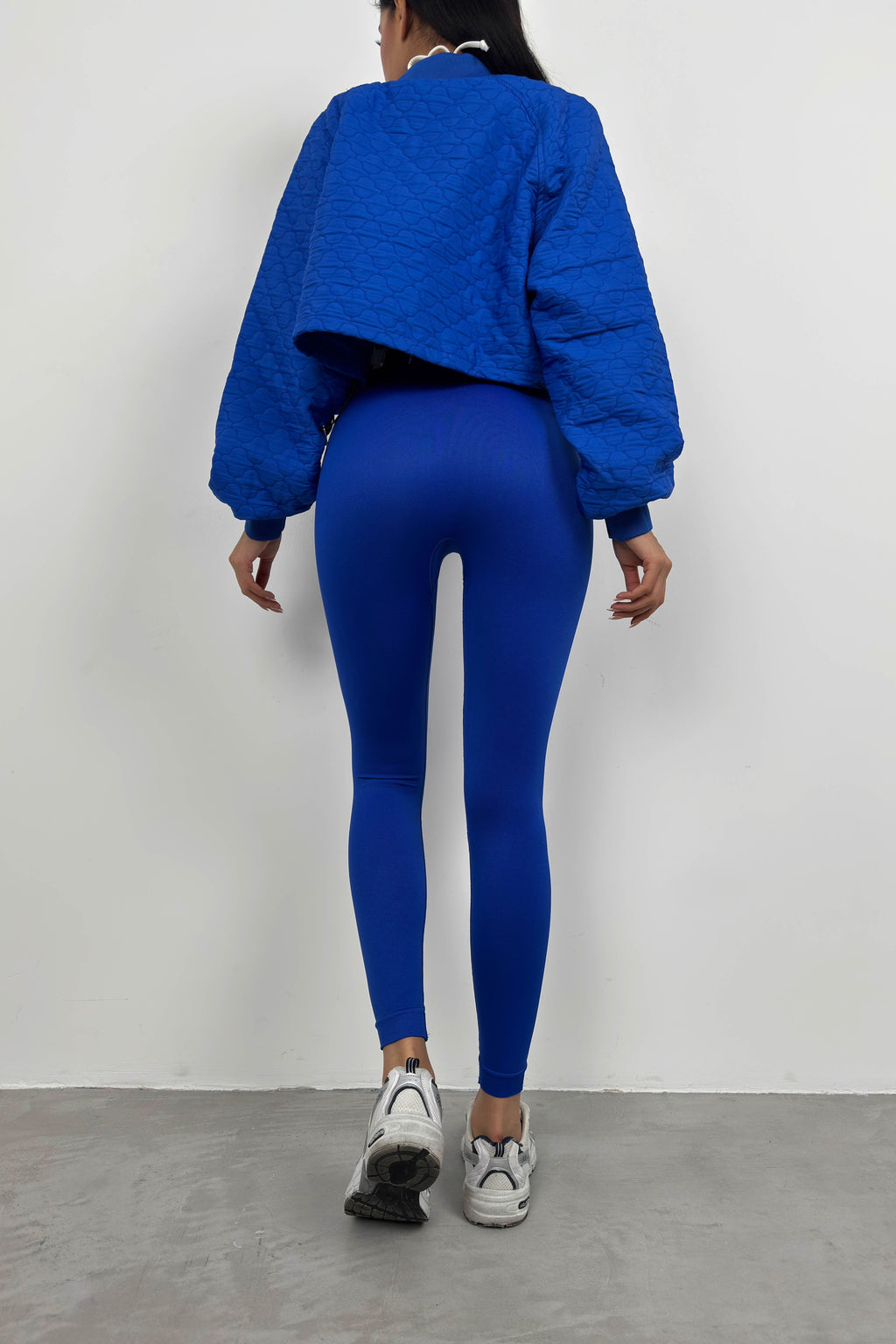 High Waist Seamless Sax Blue Leggings