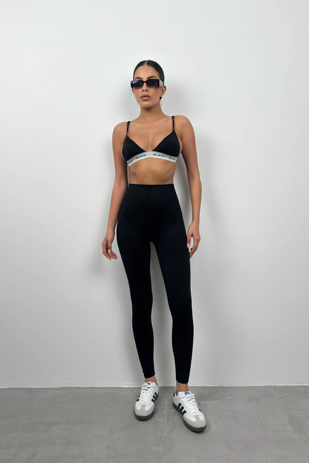 High Waist Seamless Black Leggings