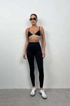 High Waist Seamless Black Leggings