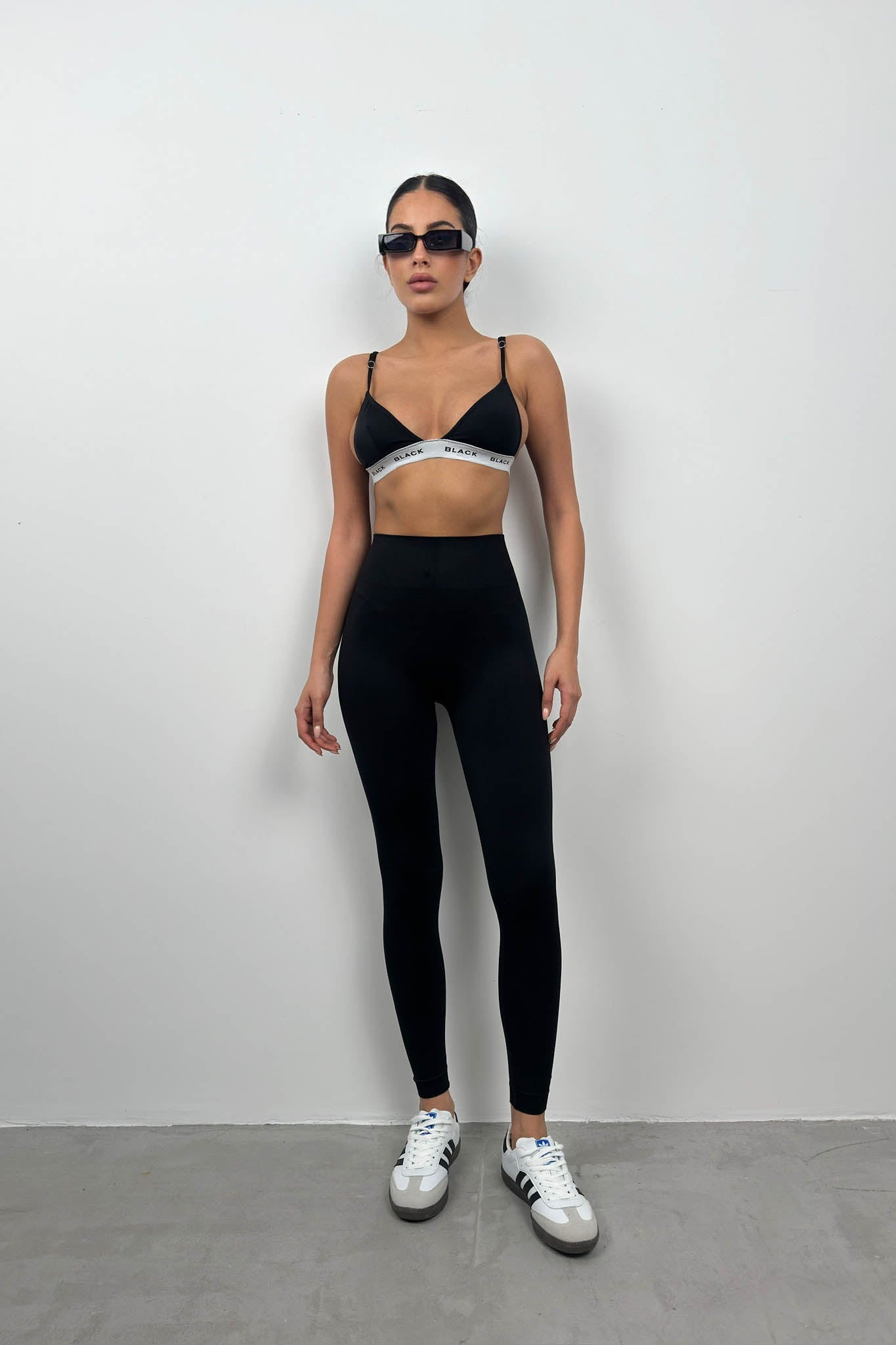 High Waist Seamless Black Leggings