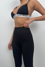 High Waist Seamless Black Leggings