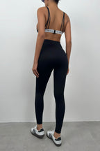 High Waist Seamless Black Leggings