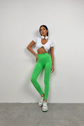 High Waist Seamless Green Leggings