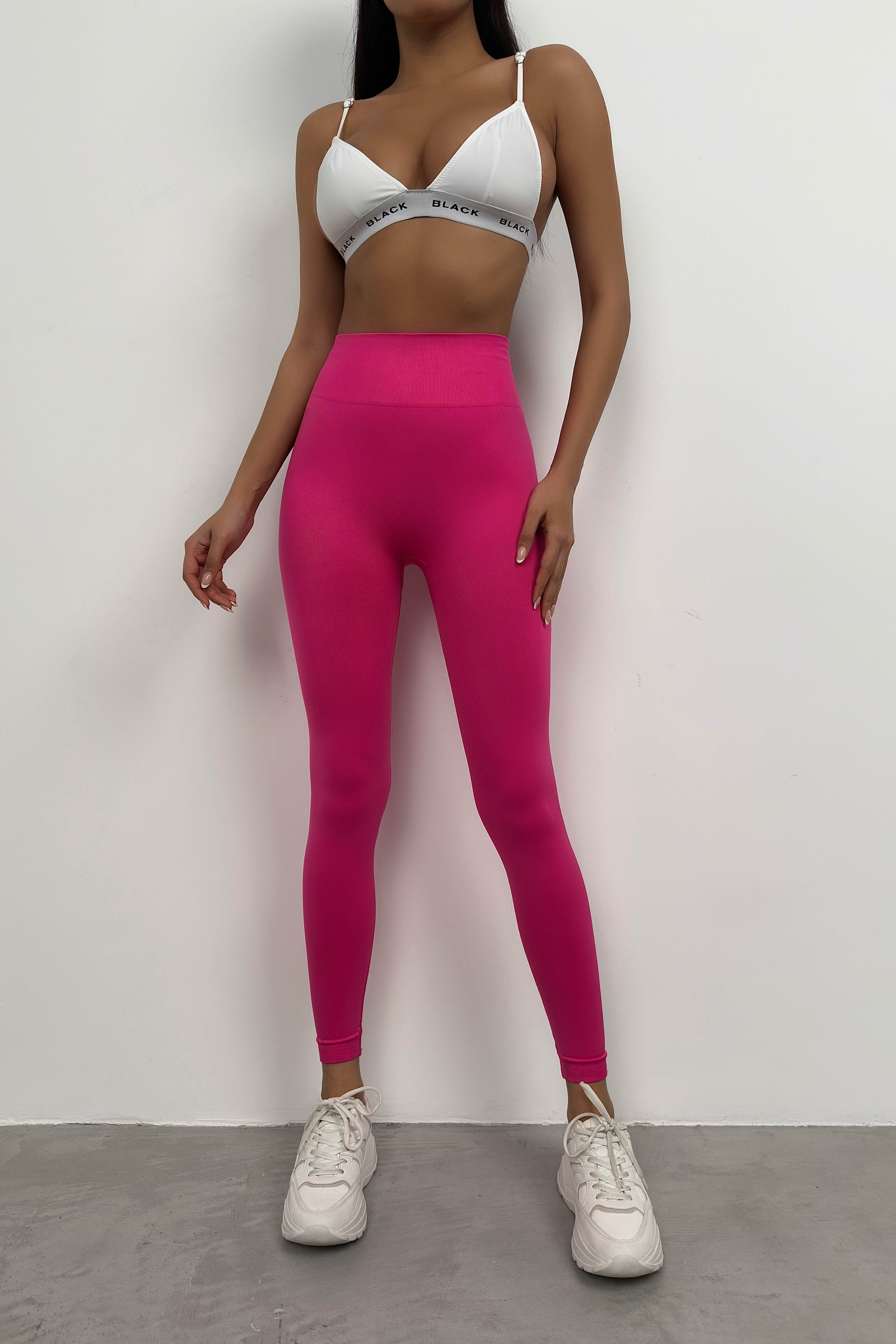 High Waist Seamless Fuchsia Leggings