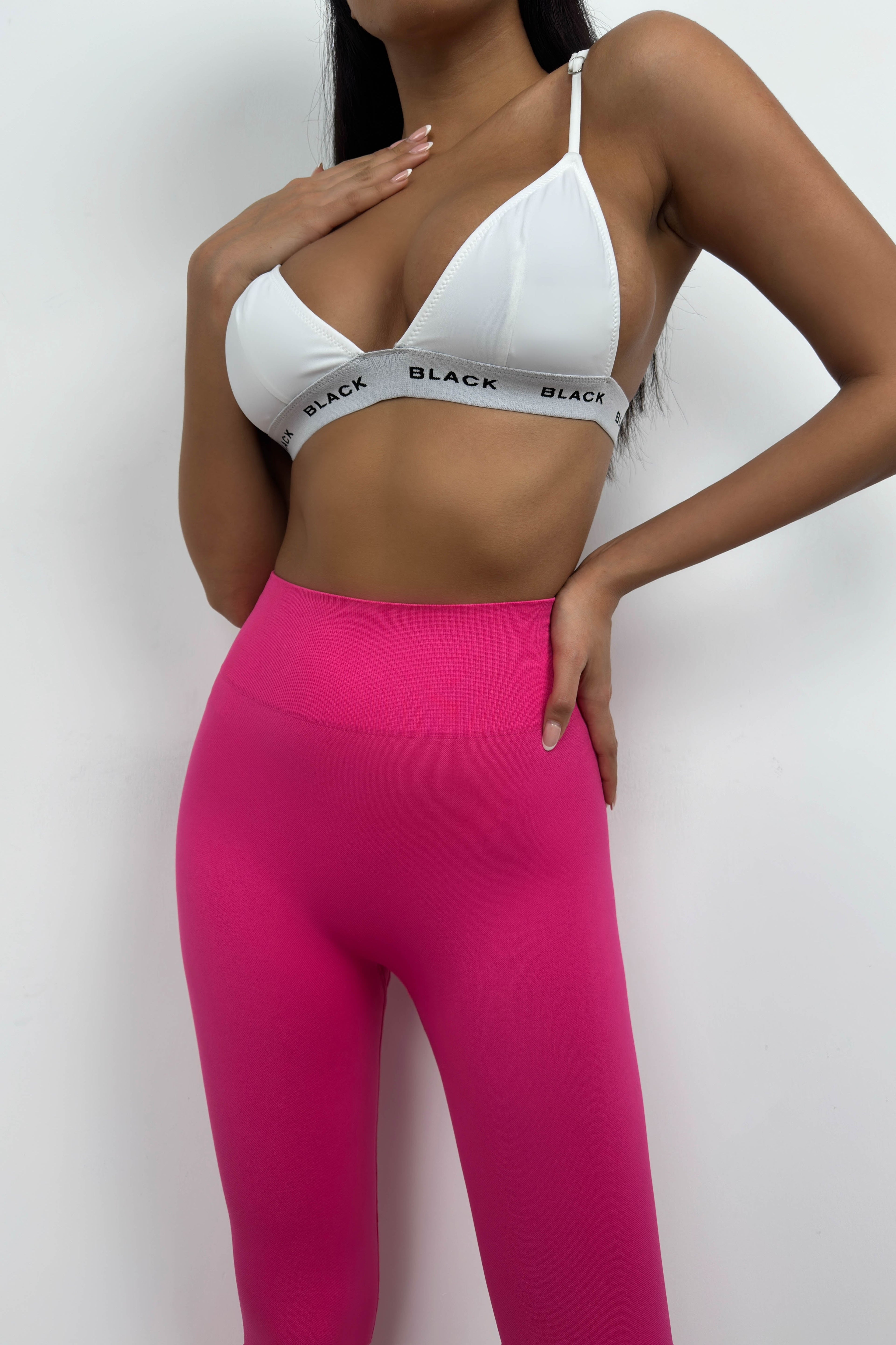 High Waist Seamless Fuchsia Leggings