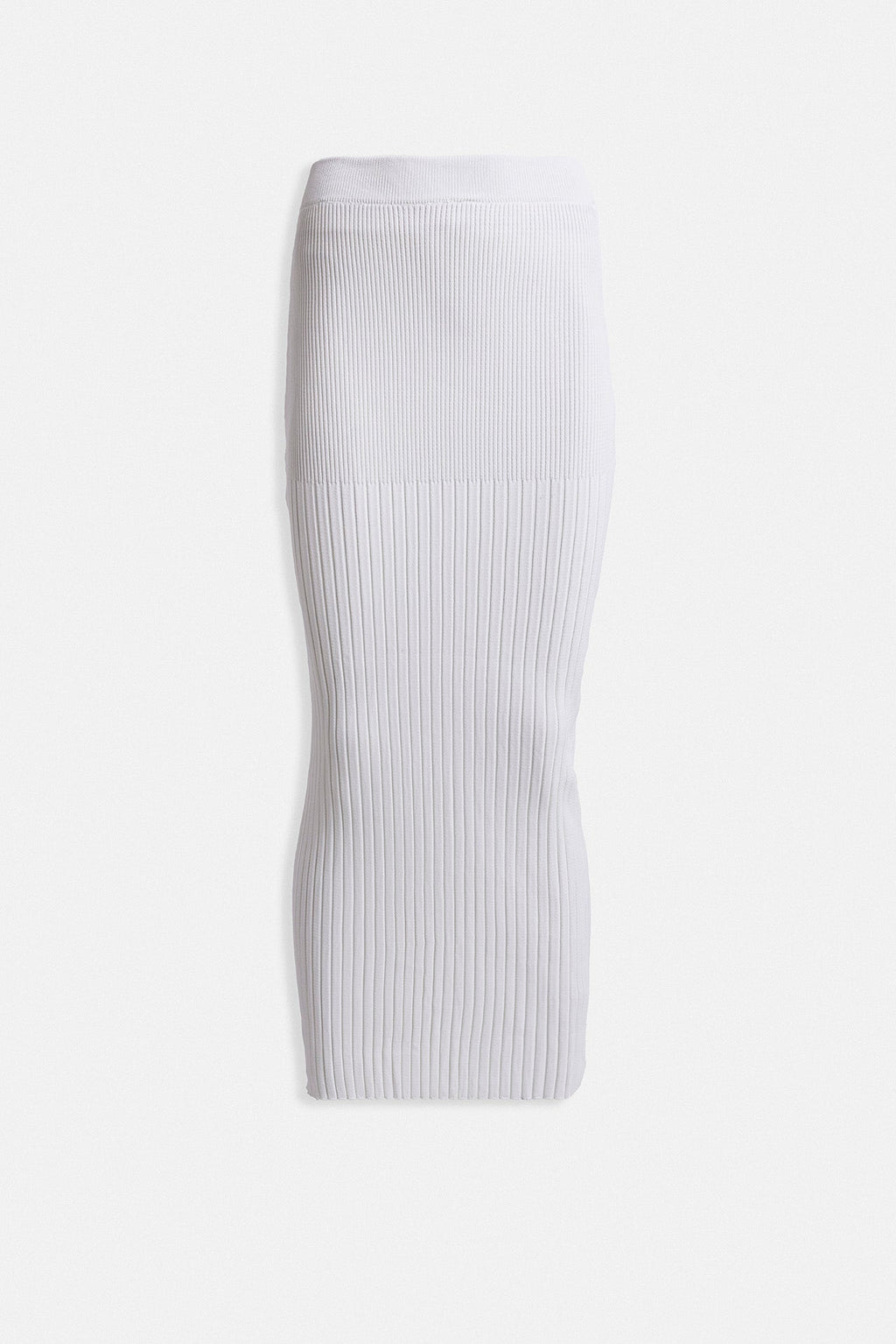 High Waist Textured White Skirt