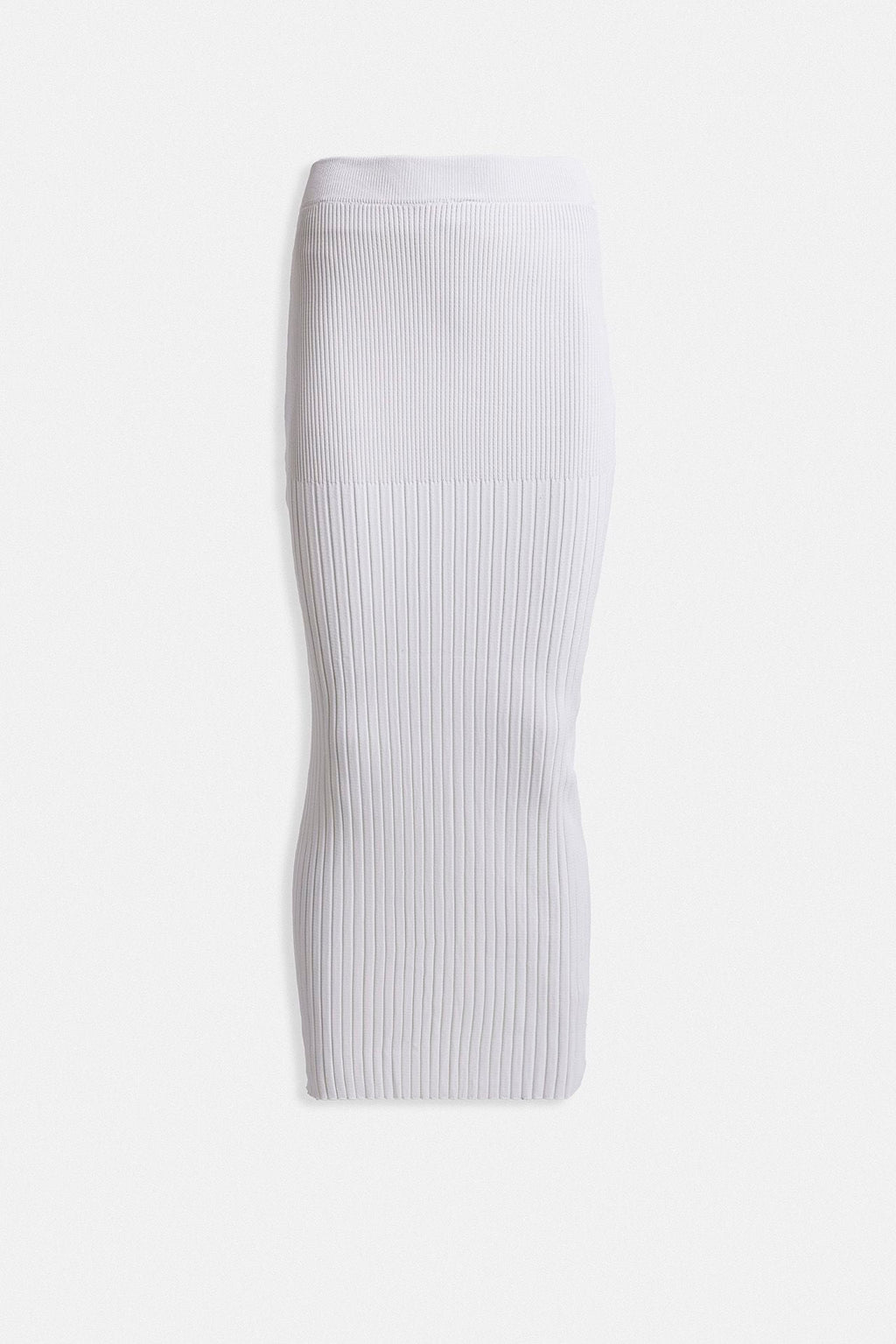 High Waist Textured White Skirt