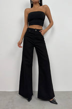 High Waist Palazzo Gray Jean