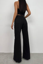 High Waist Palazzo Gray Jean