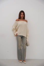 High Waist Tassel Detailed Light Blue Jeans